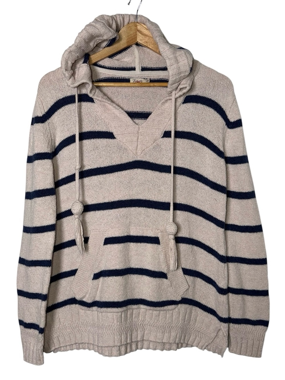 FAHERTY Kent Sweater Hoodie in Ross Strip Small - Picture 3 of 5